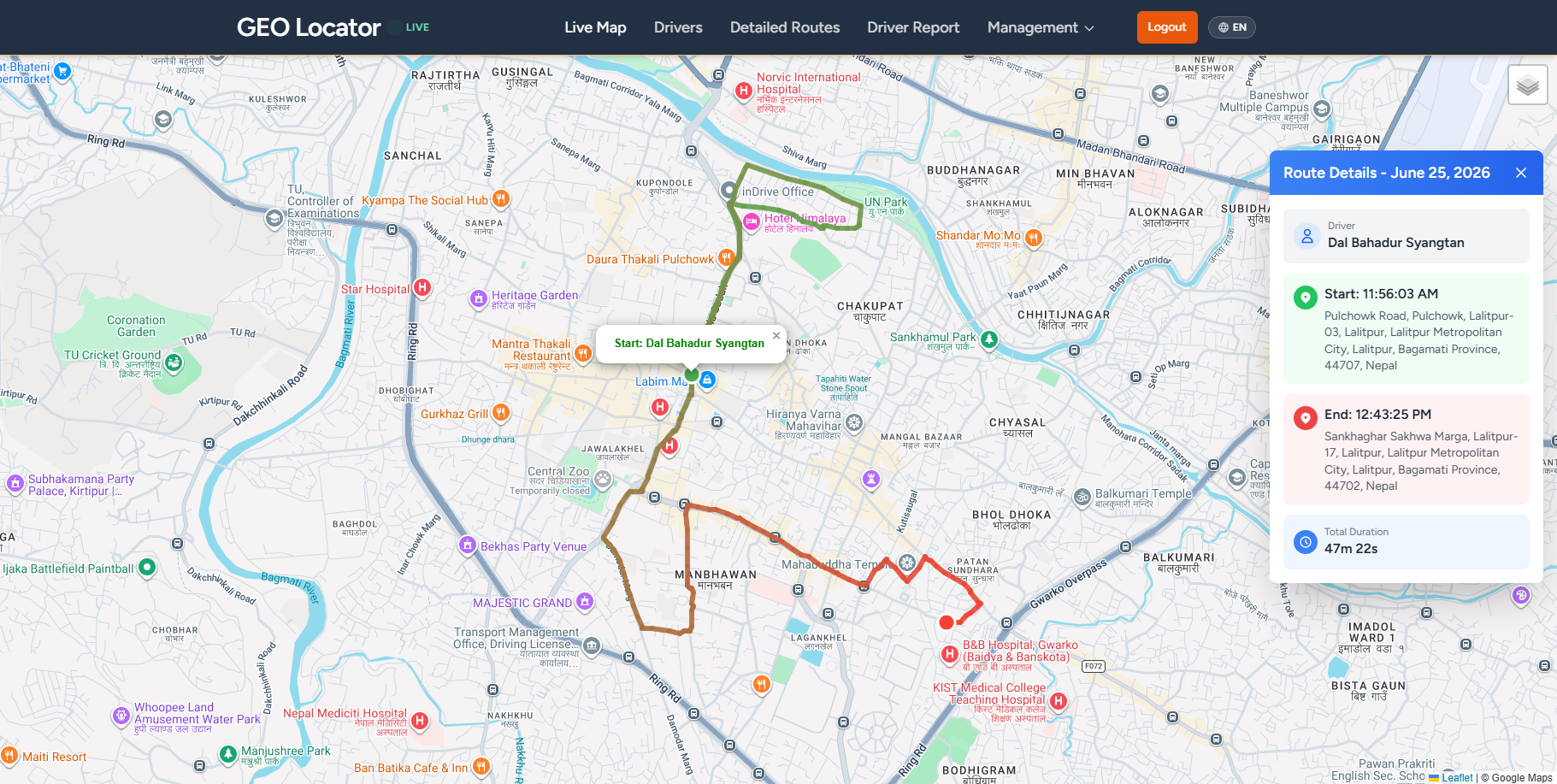 Geolocator Dashboard